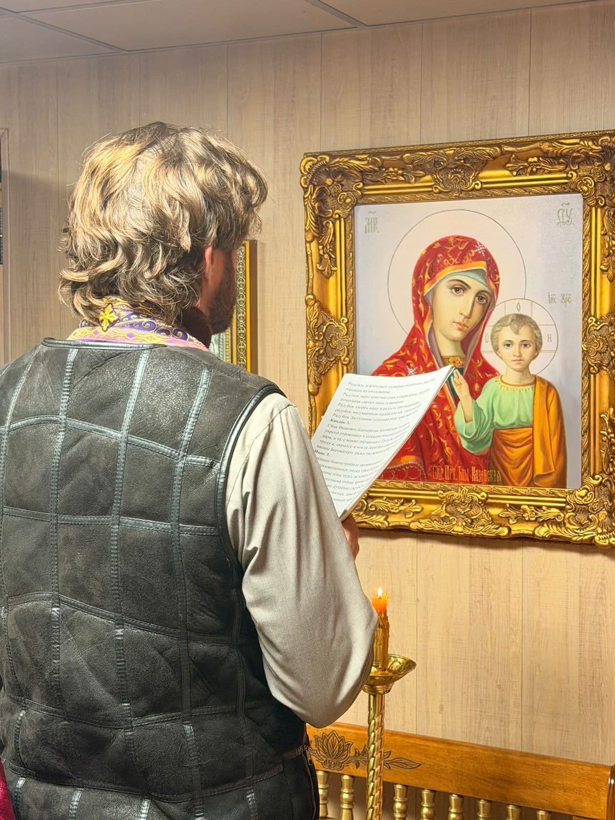 Kaasani Jumalasünnitaja ikooni akatist kiriku taastamisel oleval territooriumil